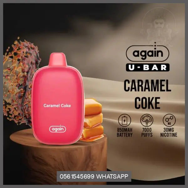 Again U-Bar 7000 Puffs 30Mg Caramel Coke / 1 Device Disposable