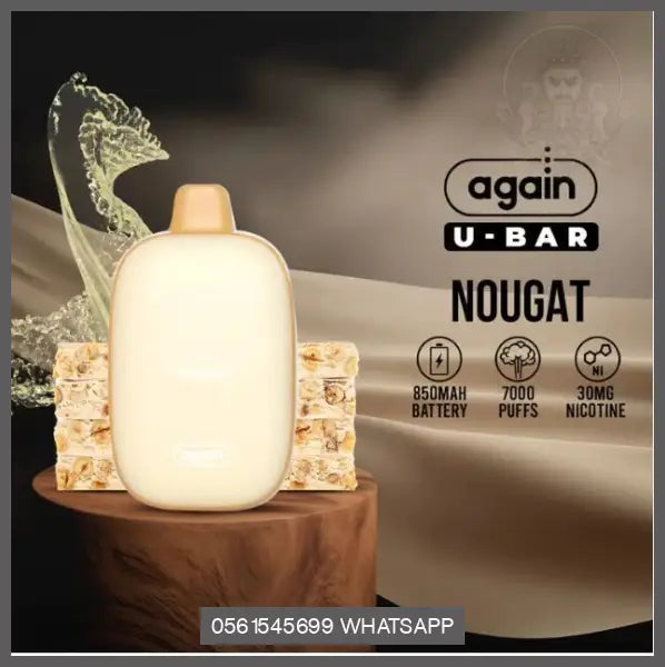 Again U-Bar 7000 Puffs 30Mg Nougat / 1 Device Disposable