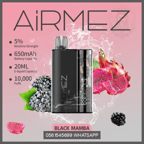 Airmez 10000 Disposable Vape 50Mg Black Mamba / 1 Device Disposable