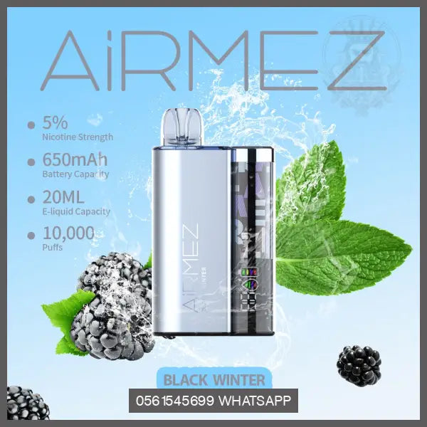 Airmez 10000 Disposable Vape 50Mg Black Winter / 1 Device Disposable