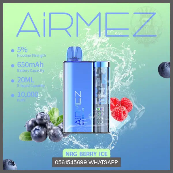 Airmez 10000 Disposable Vape 50Mg Nrg Berry Ice / 1 Device Disposable