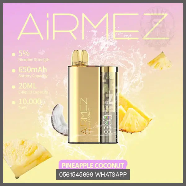 Airmez 10000 Disposable Vape 50Mg Pineapple Coconut / 1 Device Disposable