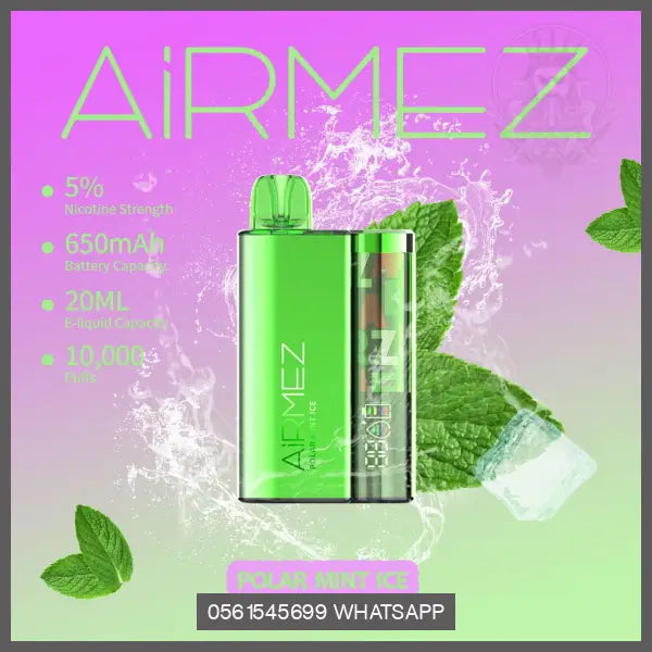 Airmez 10000 Disposable Vape 50Mg Polar Mint Ice / 1 Device Disposable