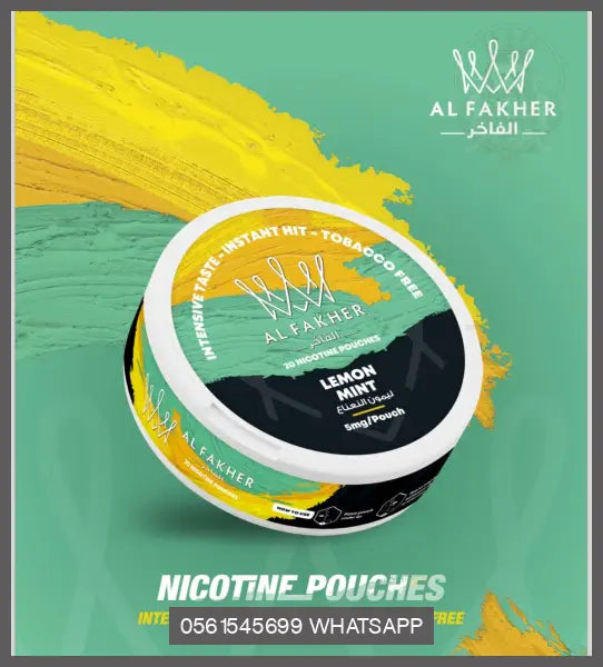 Al Fakher Nicotine Pouches 20Psc Can Lemon Mint Pouches