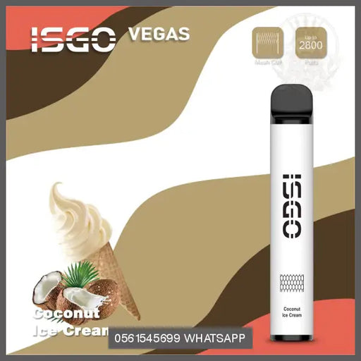 Coconut Ice Cream ISGO Vegas 2800 Puffs 20MG OV Store Arab Emirates  I S G O