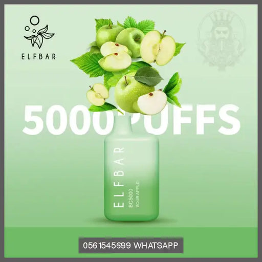 Elf Bar Bc5000 Disposable Sour Apple  Disposable