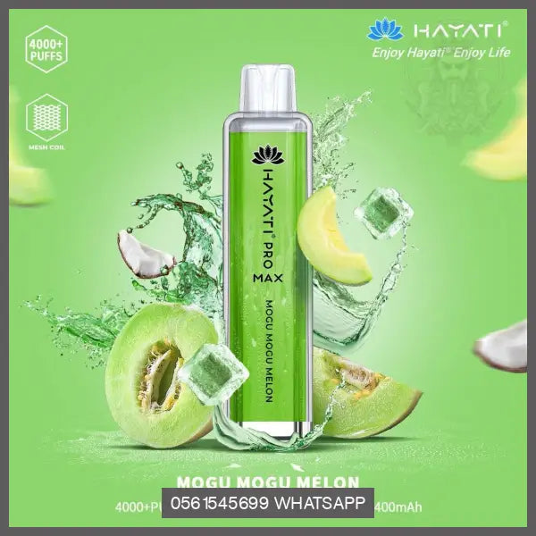 Hayati Pro Max 4000 Disposable Vape 20Mg Mogu Melon / 1 Device Disposable
