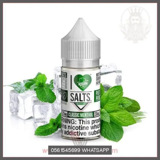 I LOVE SALTS CLASSIC MENTHOL Nic Slat 30ML OV Store Arab Emirates  I Love Salts