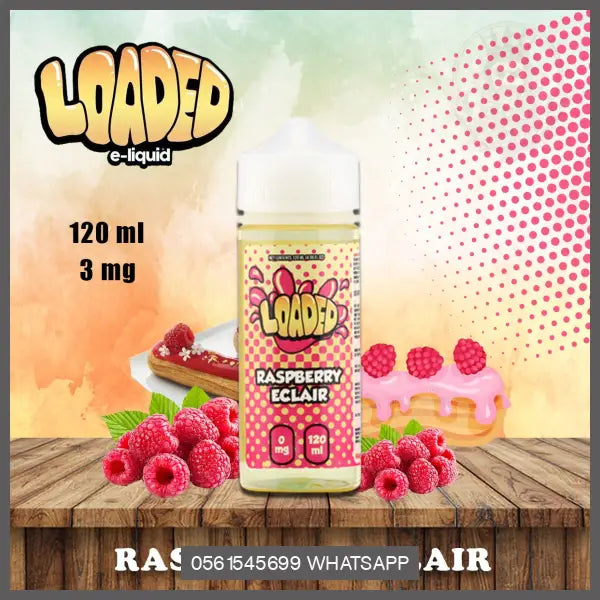 Loaded E - Liquid - Raspberry Eclair 120Ml