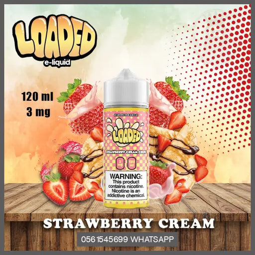 Loaded Strawberry Cream Crepe 120Ml E - Liquid