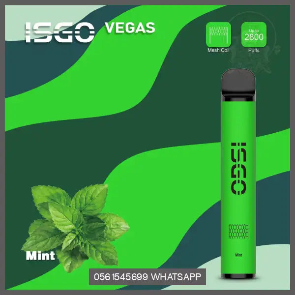 Mint ISGO Vegas 2800 Puffs 20MG OV Store Arab Emirates  I S G O