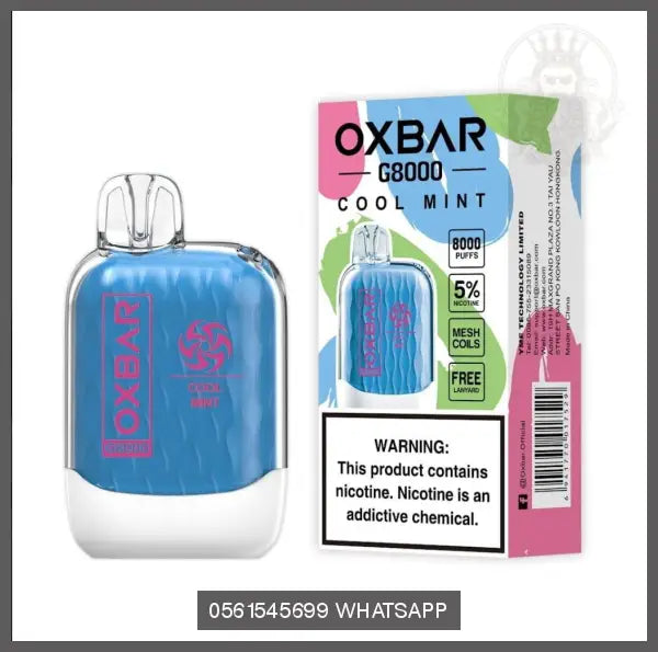 Oxbar G8000 Disposable Vape 50Mg Cool Mint Disposable