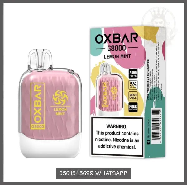Oxbar G8000 Disposable Vape 50Mg Lemon Mint Disposable