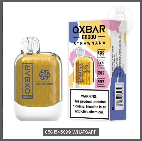 Oxbar G8000 Disposable Vape 50Mg Strawnana Disposable