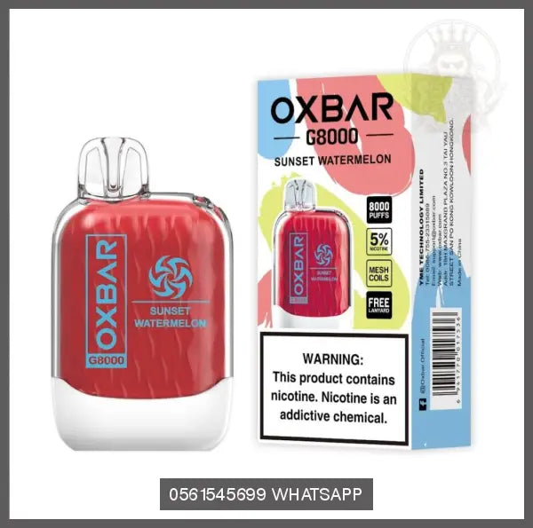 Oxbar G8000 Disposable Vape 50Mg Sunset Watermelon Disposable