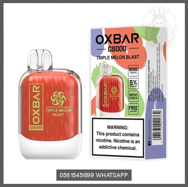 Oxbar G8000 Disposable Vape 50Mg Triple Melon Blast Disposable