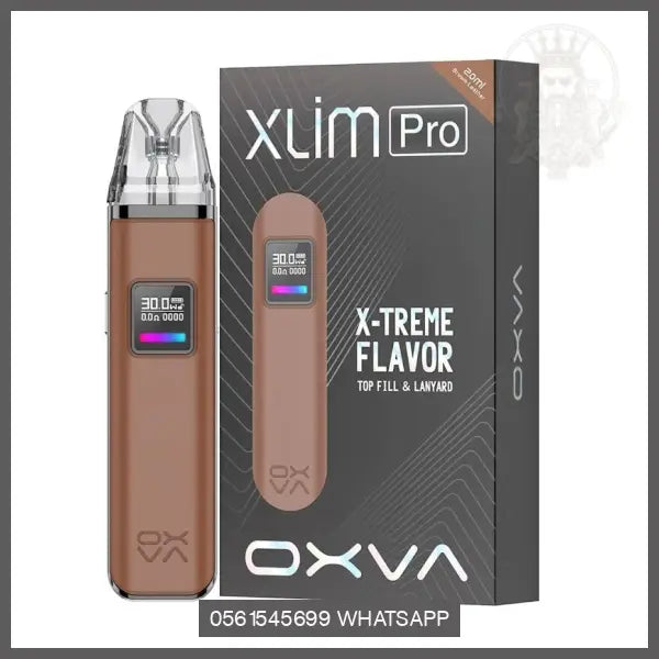 Oxva Xlim Pro Kit Brown Leather Pod Device