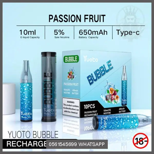 Passion Fruit Yuoto Bubble Disposable Vape Kit 4000 Puffs Rechargeable OV Store Arab Emirates  yuoto