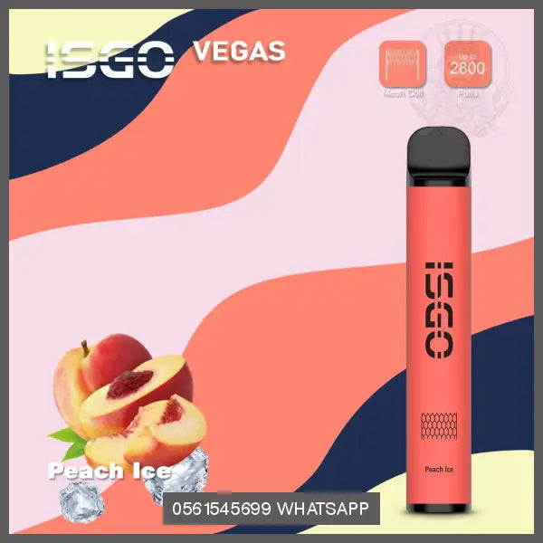 Peach Ice ISGO Vegas 2800 Puffs 20MG OV Store Arab Emirates  I S G O