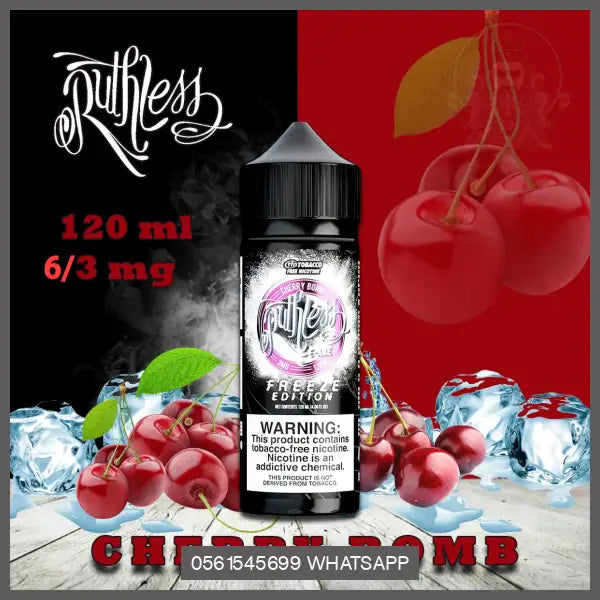 Ruthless Cherry Bomb Freeze Edition 120Ml Electronic Cigarettes