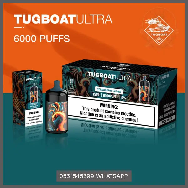 Strawberry Lychee Tugboat Ultra 6000Puffs Disposable OV Store Arab Emirates  Tugboat