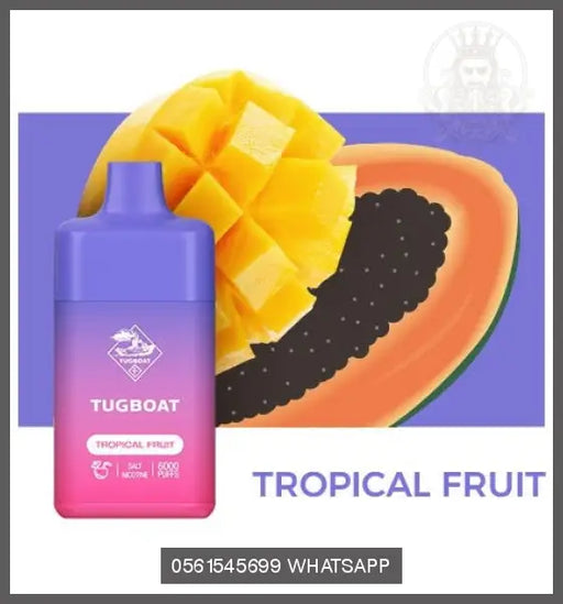 Tropical Fruit Tugboat Box 6000Puffs Disposable Rechargeable OV Store Arab Emirates  Tugboat