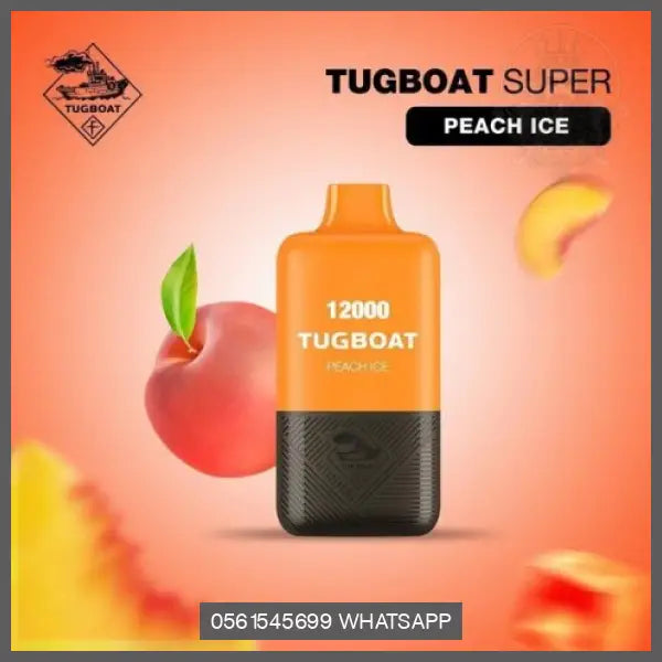 Tugboat Super 12000 Puffs 50Mg Disposable Vape Peach Ice / 1 Device Disposable