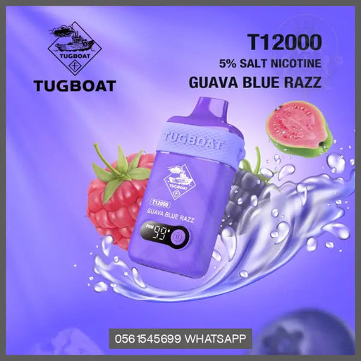 Tugboat T12000 Disposable Vape Guava Bluew Razz Disposable