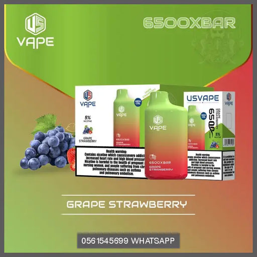 USVape Grape Strawberry 6500XBAR Disposable OV Store Arab Emirates  USVape