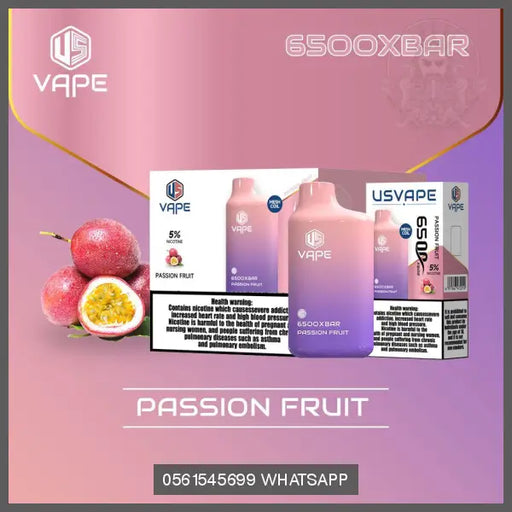USVape Passion Fruit 6500XBAR Disposable OV Store Arab Emirates  USVape