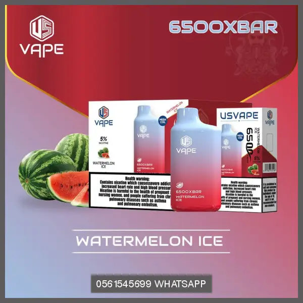 USVape Watermelon Ice 6500XBAR Disposable OV Store Arab Emirates  USVape