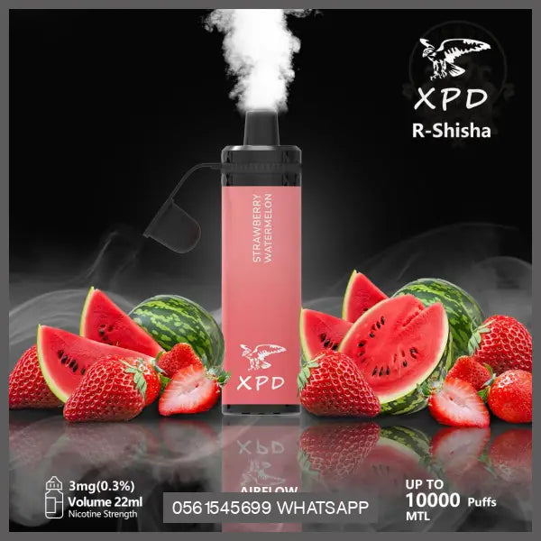 Xpd R Shisha 10000 Puffs Disposable Vape (Dl 3Mg) Strawberry Watermelon Disposable