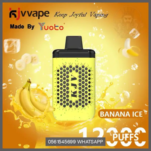 Yuoto Kjvvape 12000 Puffs Banana Ice Disposable