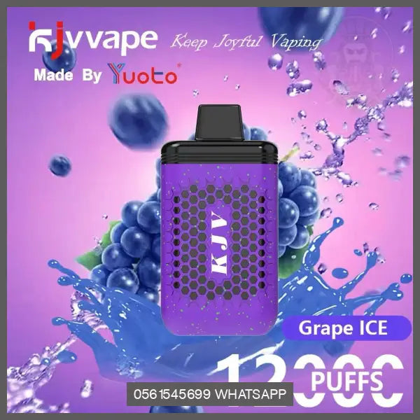 Yuoto Kjvvape 12000 Puffs Grape Ice Disposable