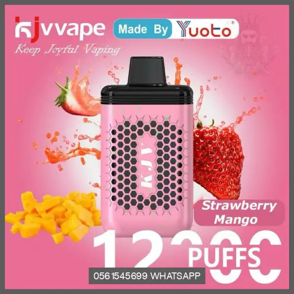Yuoto Kjvvape 12000 Puffs Strawberry Mango Disposable